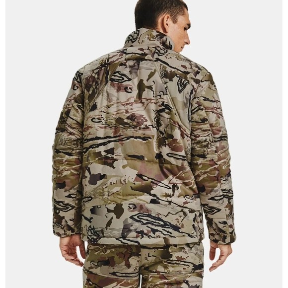 Under Armour Timber Hunting Jacket Ridge Reaper Barren Camo Extreme Season Sz M - Picture 2 of 11
